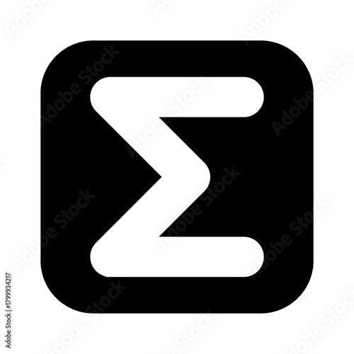 Autosum greek icon. Vector image