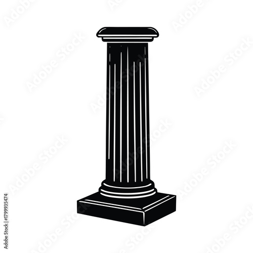 Heritage Stone Pillar Vector