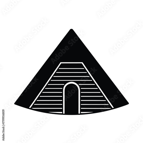 Hidden Pyramid Tomb Icon Background