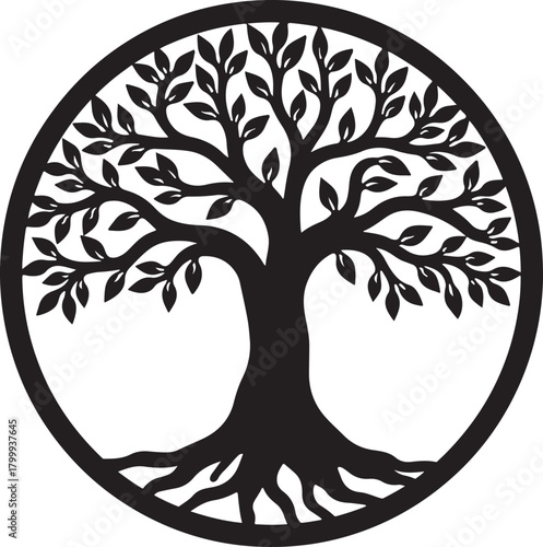 Elegant tree of life symbol for design projects