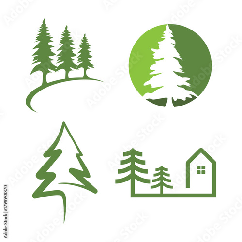  pine tree logo design