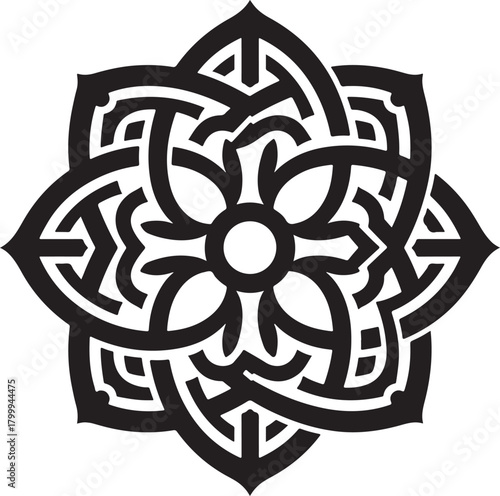 Intricate Celtic knot mandala for modern design projects