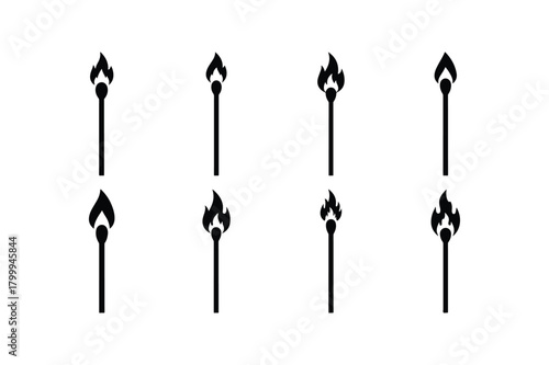 Matchstick Icon Set