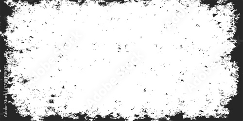 Abstract black ink splat grunge frame design texture background illustration