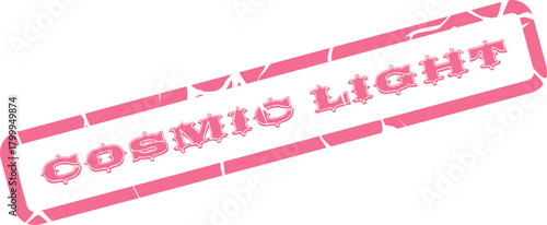 Vibrant pink cosmic light textured stamp representing illumination, guidance, and universal enlightenment