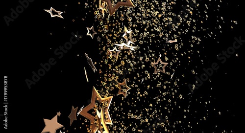 Dynamic, luxurious, and celebratory background of glittering stars, perfect for events, holidays, and festive occasions. Ide