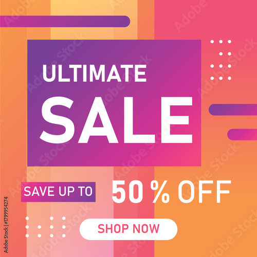 Wallpaper Mural Sale banner template design, Mega sale special offer template Torontodigital.ca