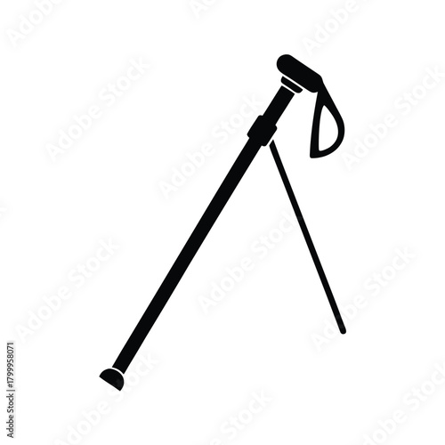 Hiking Stick Illustration Icon