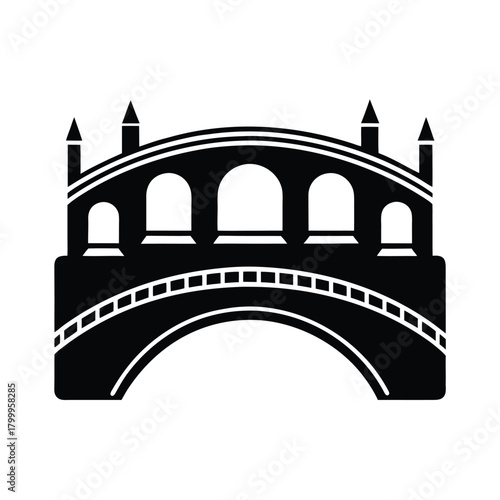 Historic Bridge Architecture Background Icon