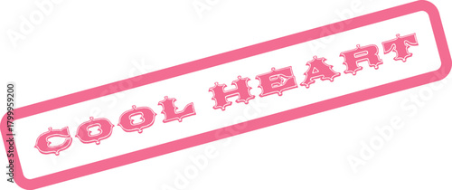 Cool Heart Distressed Pink Stamp Graphic for Expressing Love and Affection in Designs