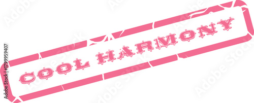 Cool Harmony Distressed Pink Textured Stamp for Creative Design and Positive Branding Messages