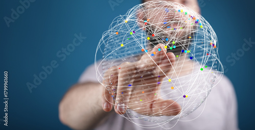 An image of a person intera...