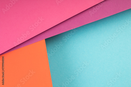 Colorful of soft pink and green paper background. Copy space for text. Top view.