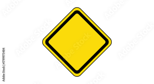Free Download Bright yellow warning sign offers a blank space for your message, ideal for safety campaigns, construction alerts, and clear communication. Use for impactful messaging. - GFXLoad