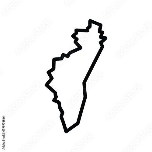 Holy Land Map Outline Graphic