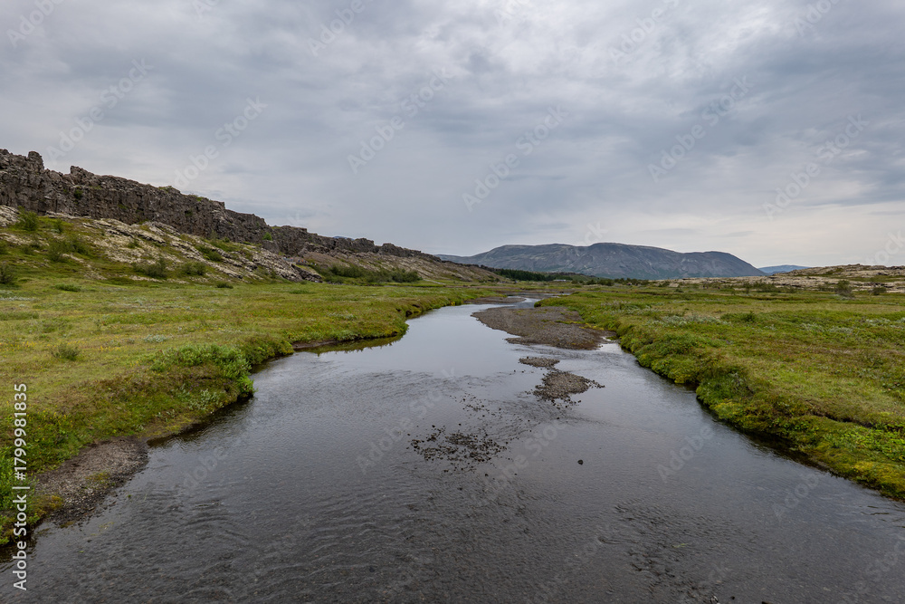 Fototapeta premium Thingvellir national park and river in Iceland