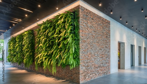 Bird’s Nest Fern (Asplenium nidus) displayed as an interior ornamental plant, featuring lush green tropical foliage. Indoor gardening