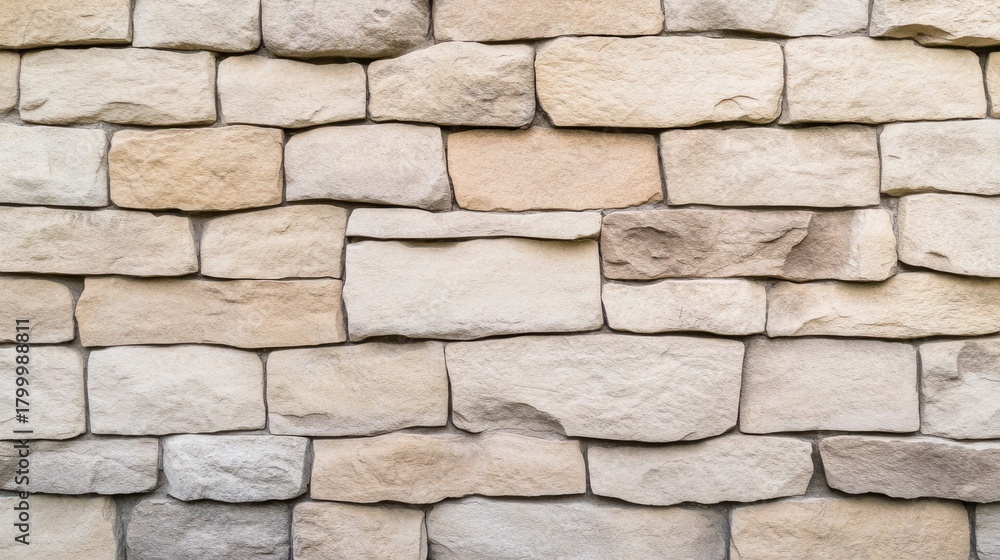 Obraz premium Beige Stone Wall Texture, Backdrop, Construction