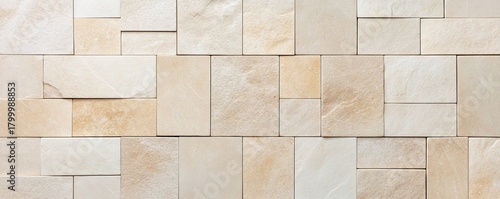 Beige Stone Wall Tiles, Texture , Background