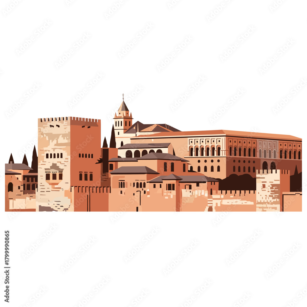 Obraz premium Alhambra Palace Spain Vector