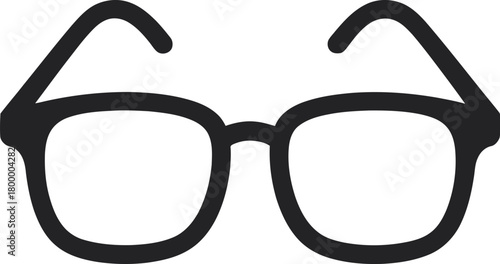 Minimalist Vector Illustration of Eyeglasses for Vision and Eye Care