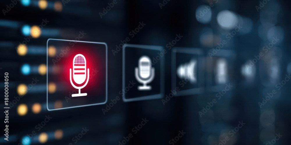 Fototapeta premium Voice protocols managed by the corporation's software are routed to a database server while the firewall monitors connections and prevents any unauthorized access