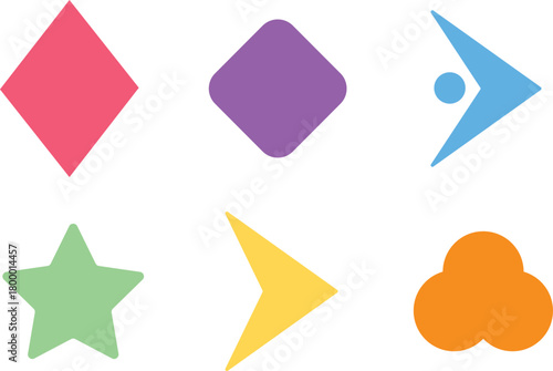 Flèche and Bullet point List Icon set. Text Editor and Content Formatting Symbols. List Item and Navigation Pointer