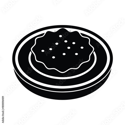 Injera Bread Plate Icon Title