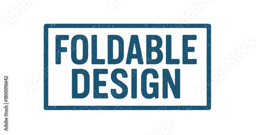 Rectangular seal FOLDABLE DESIGN condensed geometric blue ink tone texture print