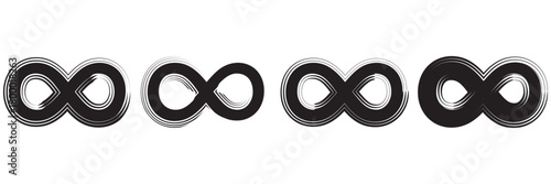 infinity icon, infinity vector, infinity symbol and sign. Infinity icon set. vector illustration.