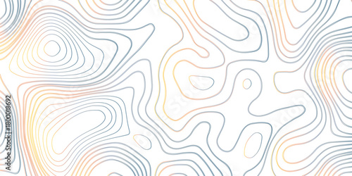 Abstract digital modern  gradient Colorful  topography pattern lines sea map area space geometric strip grid line topo map technology modern design white background.	