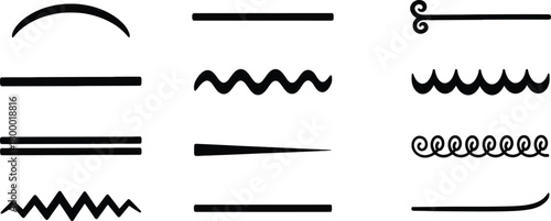 Black and white web icon set with office tools and writing equipment