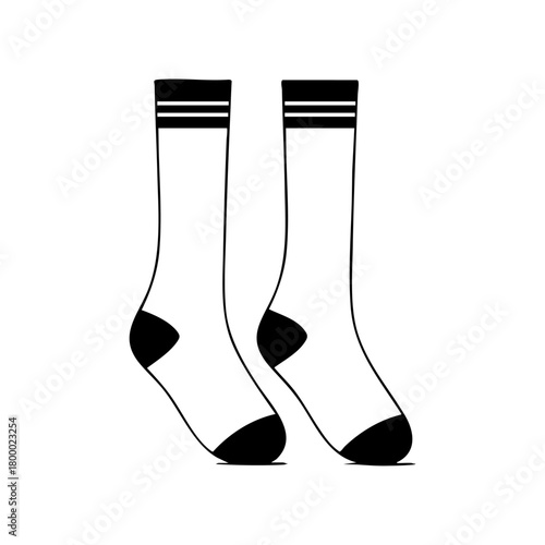 A pair of warm knee-high thermal socks with reinforced toes and heels designed for cold-weather comfort and winter layering.