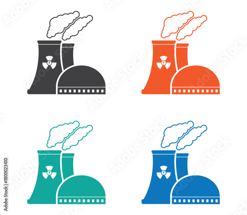 nuclear power station  energy generation icon
