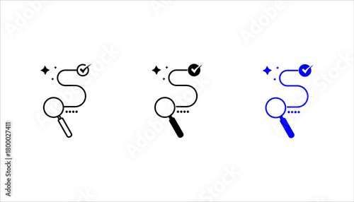 Traceability icon set. on white, vector illustration, pictogram isolated on white background. color editable
 
