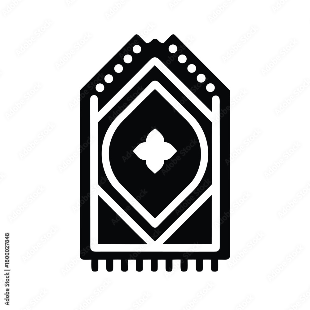 Obraz premium Islamic Arab Rug Icon Symmetry