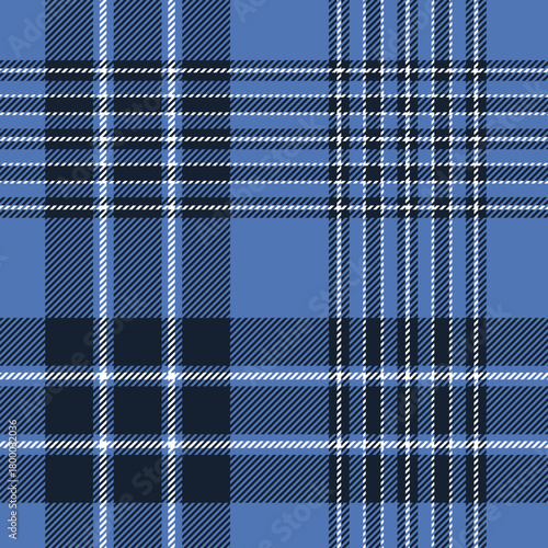 beautiful plaid tartan blue navy blue white pattern. It is a seamless repeat plaid vector. Design for decorative,wallpaper,shirts,clothing,dresses,tablecloths,blankets,wrapping,textile,fabric,texture