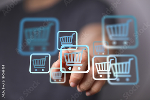 Concept of online shopping ...