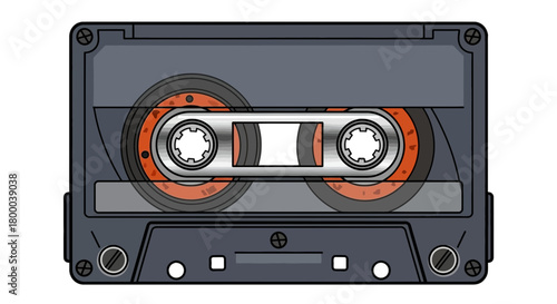 Vintage audio cassette tape isolated on, a nostalgic symbol of music, memories, and retro technology from the past decades