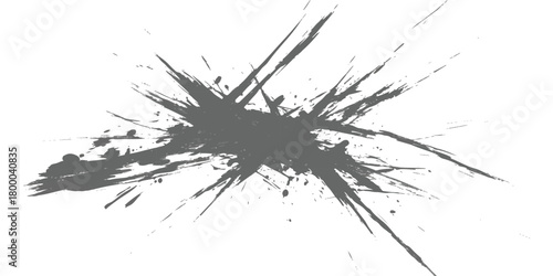 Grayscale ink splash texture with dynamic grunge brush stroke pattern background