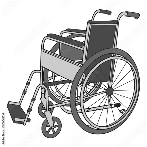 Wheelchair for disabled person isolated on in vector format