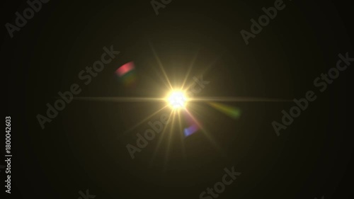 Bright light with lens flare effect in optical	