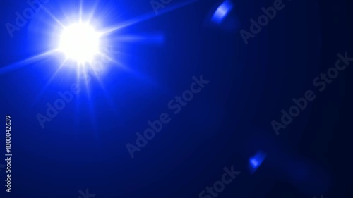 Bright light with lens flare effect in optical	