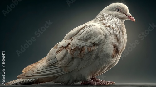 White dove representing global harmony and peace