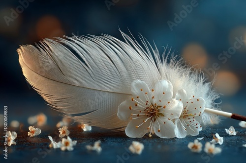 White feather symbolizing peacemage