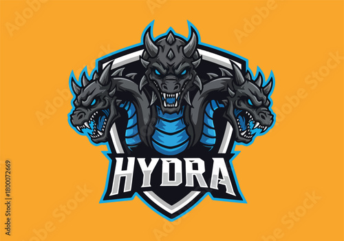 Fierce hydra gaming logo design for esports teams - Gaming logo - Gaming Mascot - esport mascot vector illustration