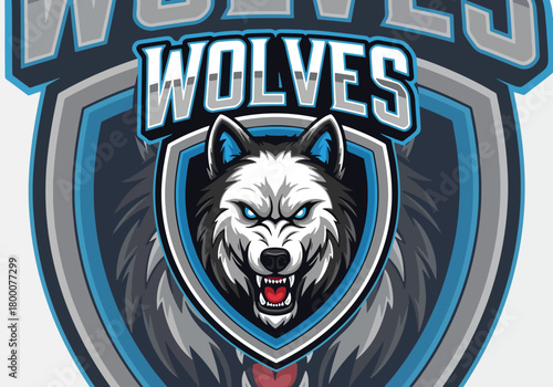 Fierce wolf gaming logo design for esports teams - Gaming logo - Gaming Mascot - esport mascot vector illustration
