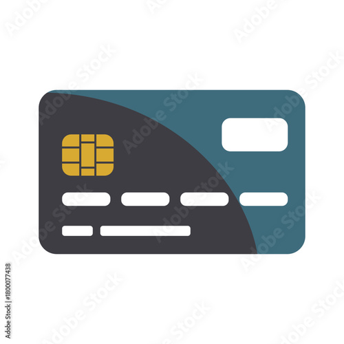Credit Card Vector, Credit Card Payment, Plastic Online Pay Commerce Flat Vector Illustration isolated white background 