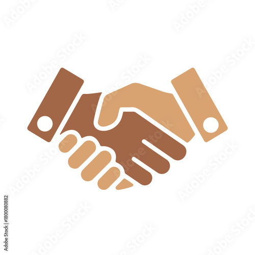 Vector Handshake Agreement, Business Partnership Cooperation, Success Collaboration Deal, Contract Friendship Connection Meeting Flat Vector Illustration