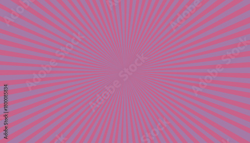 Radiating light magenta beams emanate outward across the violet backdrop creating a burst effect